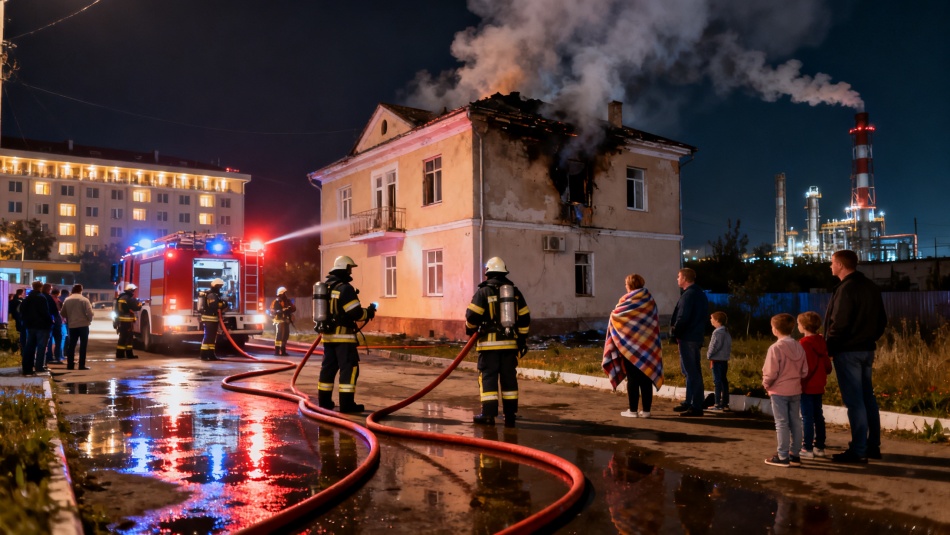 Пожар в доме у НПЗ в Туапсе ликвидирован, жильцы эвакуированы
