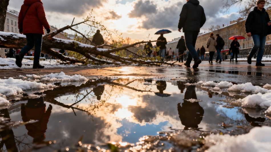 Снегопады в средних широтах России ослабеют к концу апреля