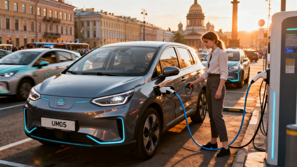 В Петербурге появились электромобили UMO5 в каршеринге