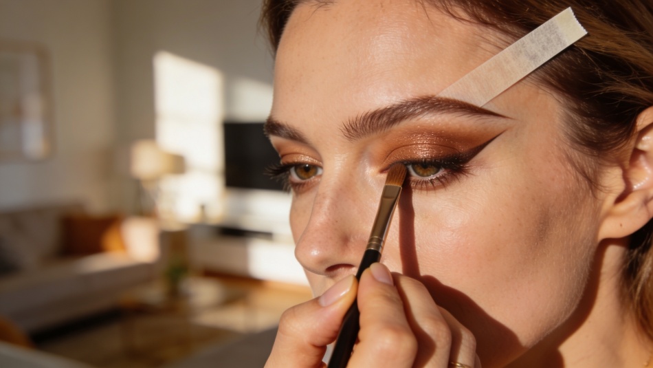 Градиентный уголок: быстрый способ создать выразительный макияж глаз с помощью скотча