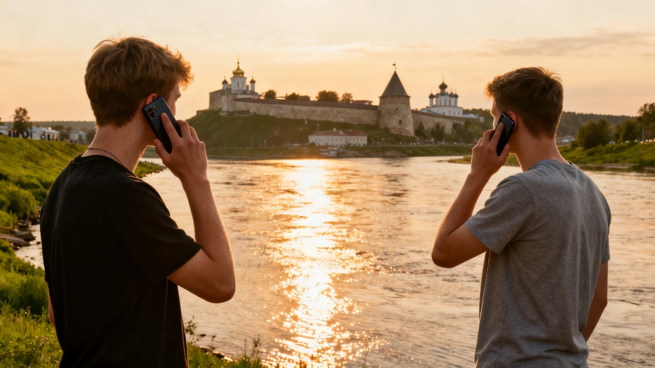 Встреча на границе: житель Берлина и друзья из Петербурга общались через реку