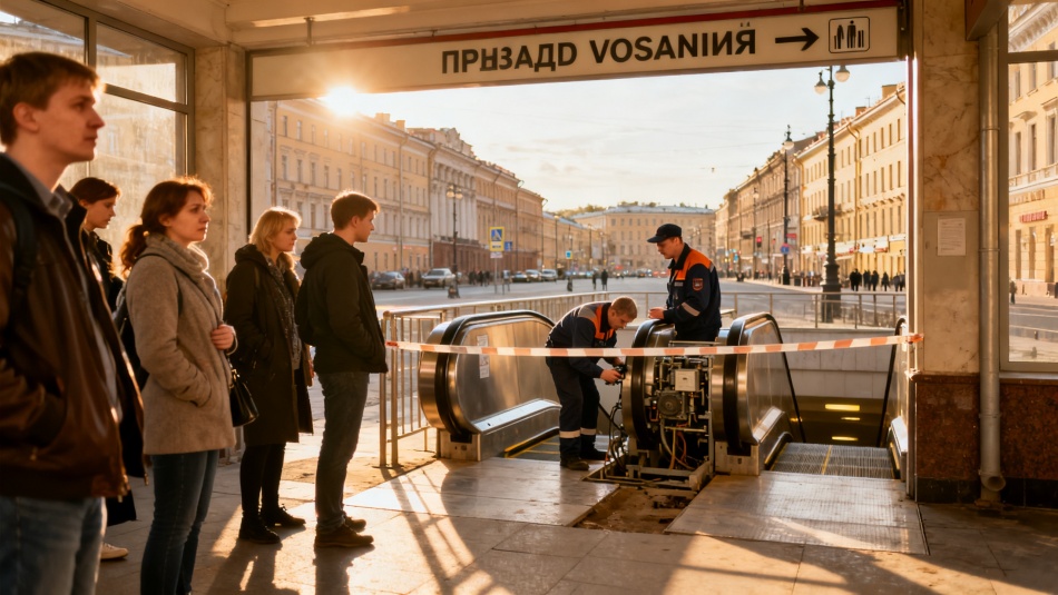 На «Площади Восстания» временно ограничили выход на Невский проспект