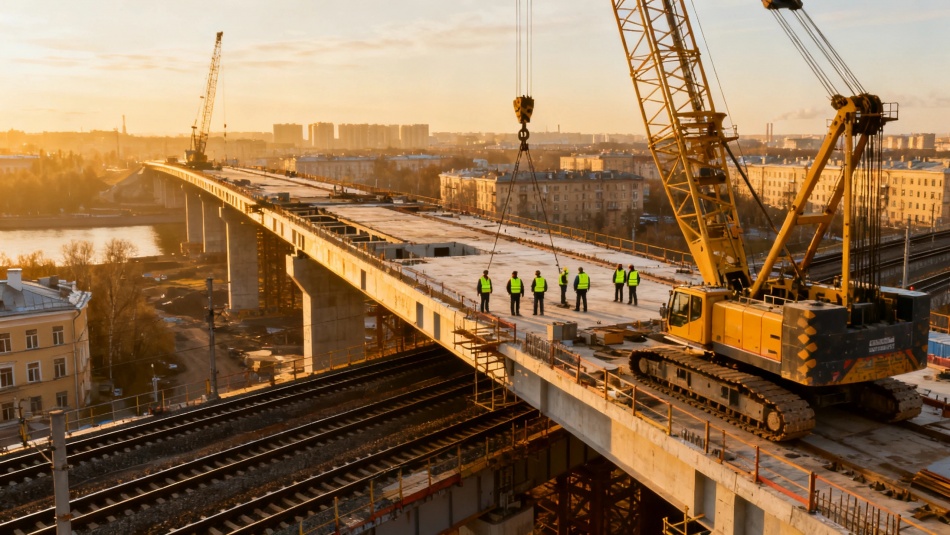 Цимбалинский путепровод в Петербурге откроют для движения в 2027 году