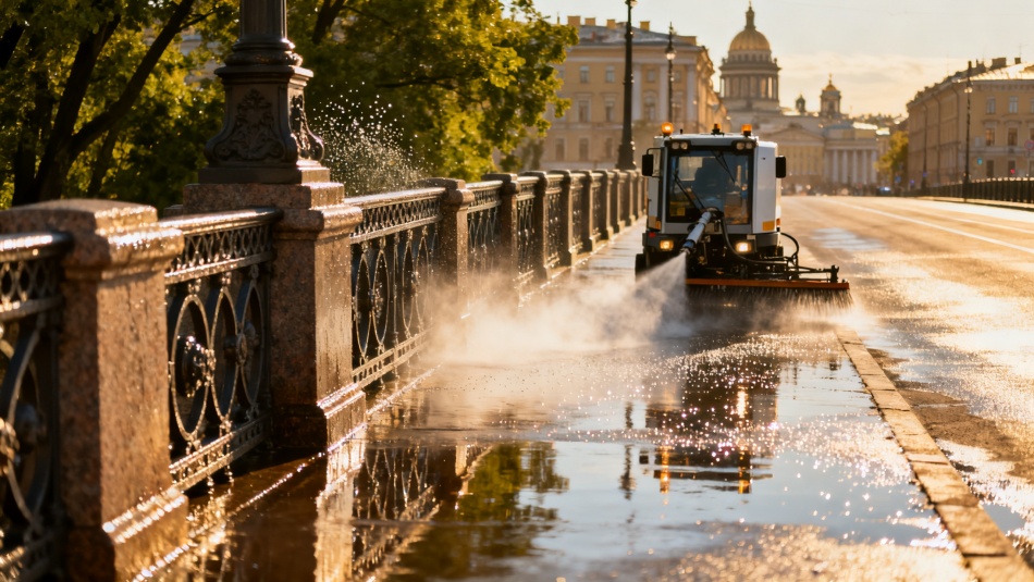 В Петербурге очистили 77 мостов и набережных к лету