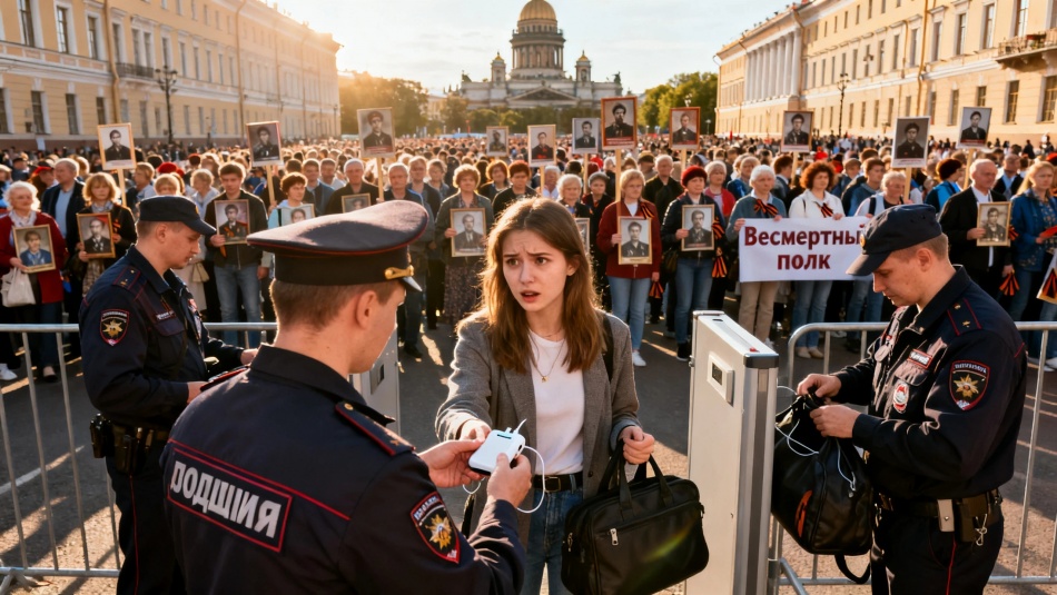 Пауэрбанки и иностранные флаги запретили на Бессмертном полке в Петербурге