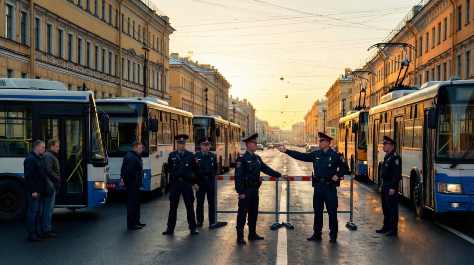 Движение транспорта в центре Петербурга изменится 9 мая из-за парада