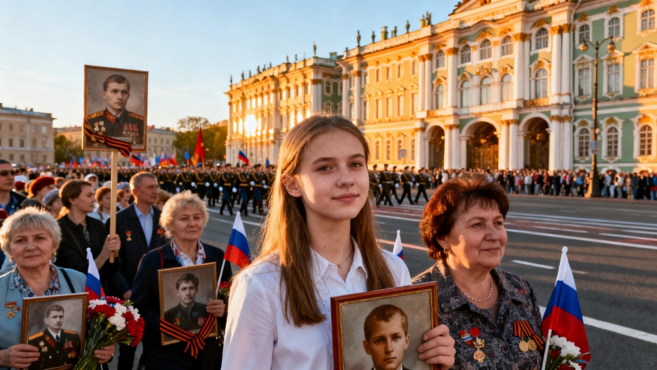 Правнучка Тани Савичевой приняла участие в Параде Победы на Дворцовой