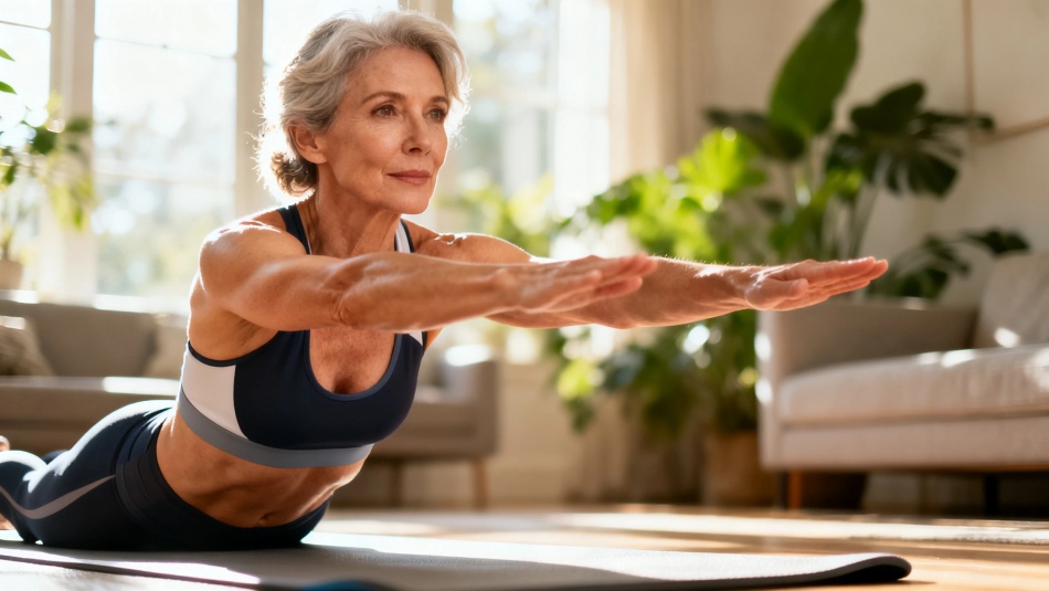 Пять упражнений Pilates для упругих рук после 50 без гантелей и тренажёров