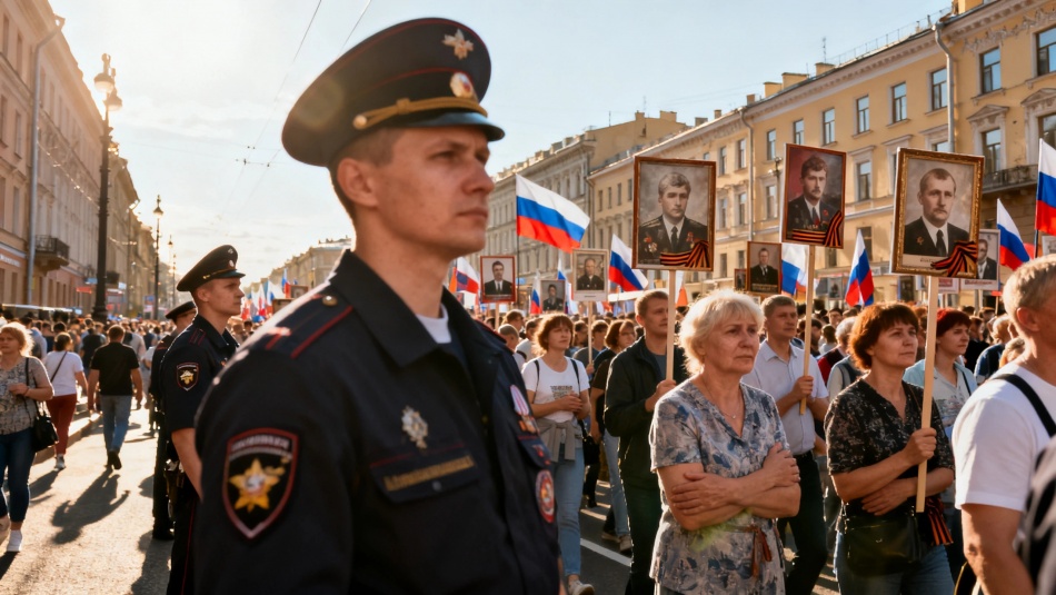 Полиция Петербурга усилила патрулирование на Невском в День Победы