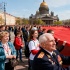В Кронштадте развернули гигантский плакат ко Дню Победы
