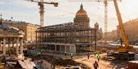 Новый вестибюль «Фрунзенской» вырос над станцией метро в Петербурге