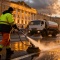В Петербурге потратили 65 тысяч кубометров воды на мойку улиц