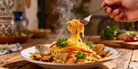Паста с морепродуктами за 8 минут: рецепт от шеф-повара Дмитрия Новицкого