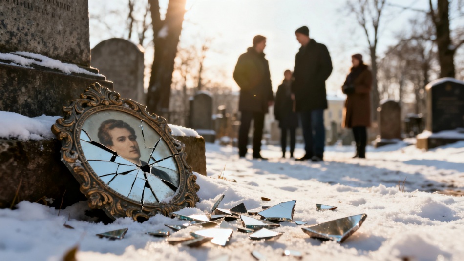 Плита на могиле Романа Трахтенберга в Петербурге снова рухнула