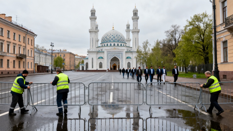 Дороги у мечетей Петербурга перекроют утром 27 мая из-за Курбан-байрама