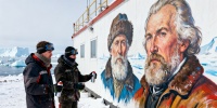 Петербургские художники создали уникальное граффити на станции в Антарктиде