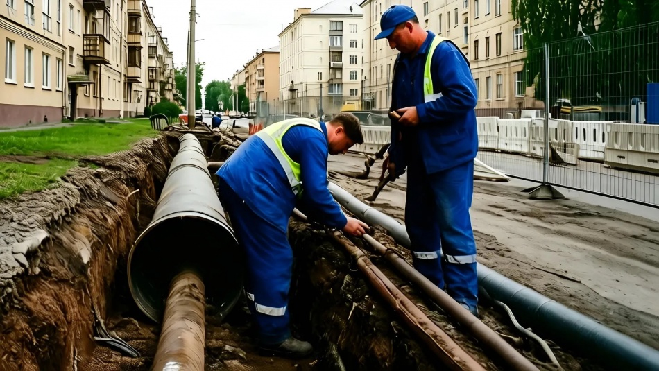 В Невском районе ремонтируют теплосеть без отключения воды