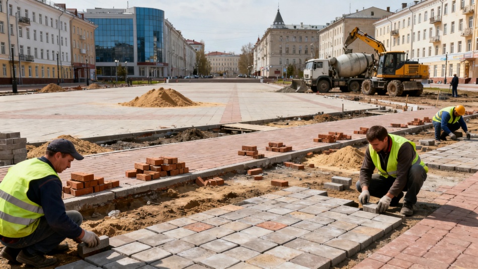В Чебоксарах продолжается масштабная реконструкция Площади трех вокзалов