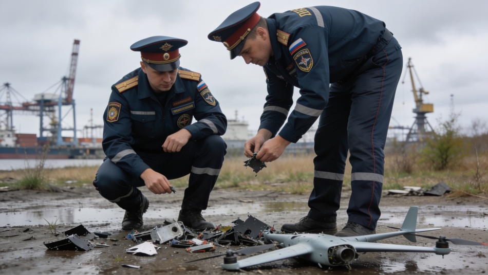 Фрагменты беспилотников обнаружены у порта Усть-Луга в Ленобласти