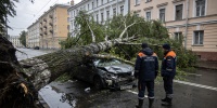 Ураган в Петербурге: деревья на дорогах, сбои транспорта и отключения света