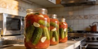 Маринованные огурцы в томатном соке: простой рецепт для зимних заготовок