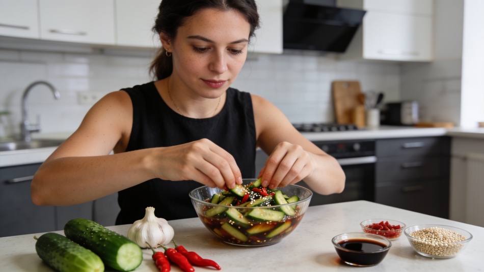 Как спасти невкусные или переросшие огурцы: корейский рецепт закуски