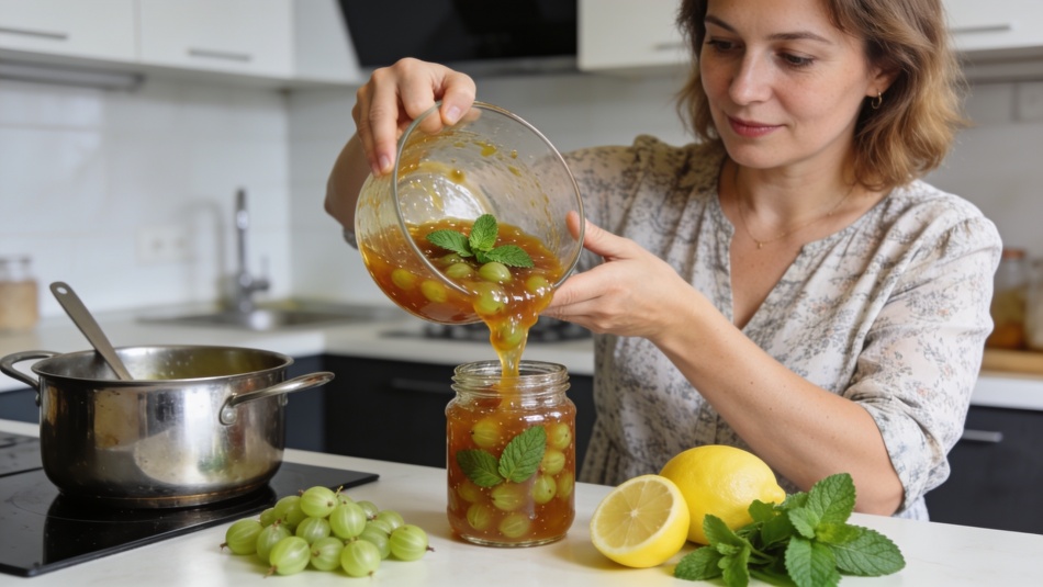 Крыжовниковый конфитюр с лимоном и мятой: рецепт для зимних вечеров