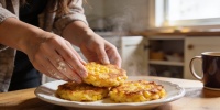 Кукурузные оладушки без яиц: быстрый завтрак с хрустящей корочкой