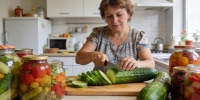 Хрустят до весны и быстро исчезают со стола: лучшие заготовки из переросших огурцов