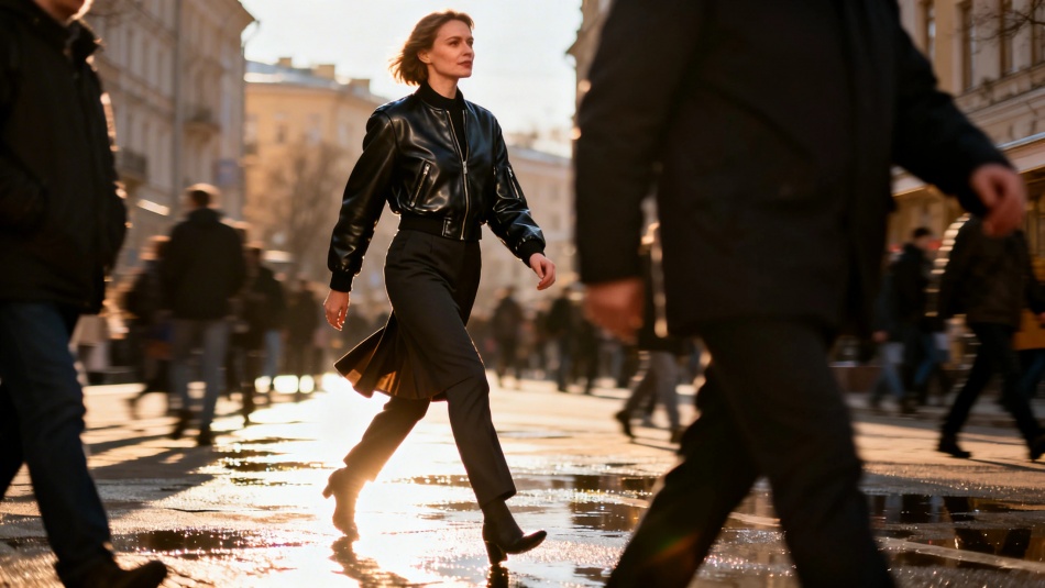 Кожаный бомбер: как выбрать универсальную куртку для весны и межсезонья