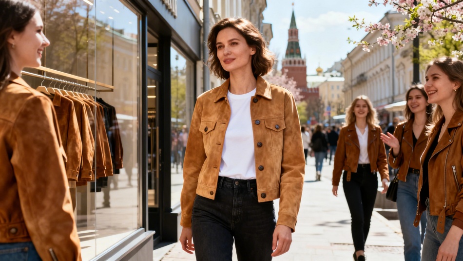 Суэдовые жакеты на пуговицах стали главным выбором весны 2026 года
