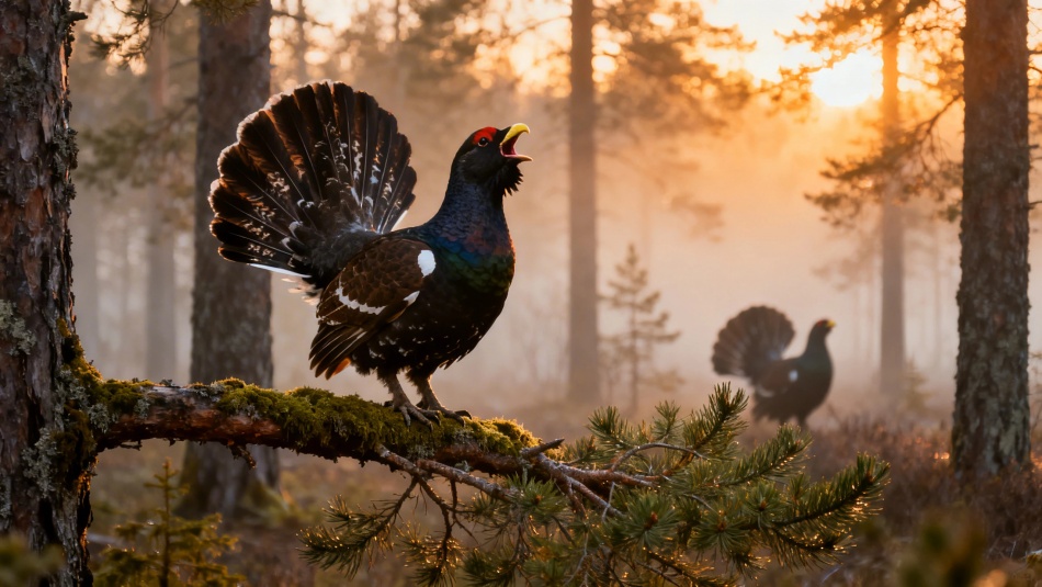 В Ленобласти глухари начали занимать тока перед брачным сезоном