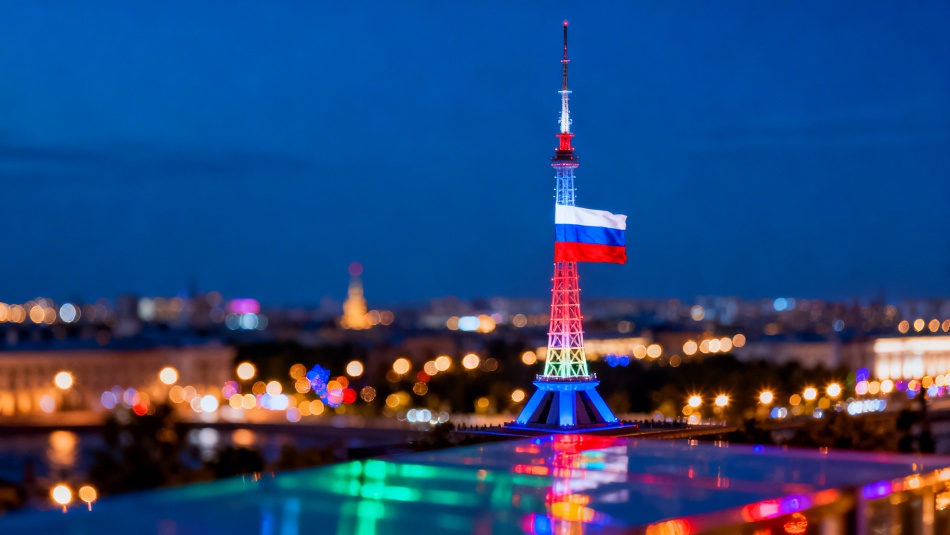 Петербургская телебашня окрасится в триколор в честь годовщины Крыма