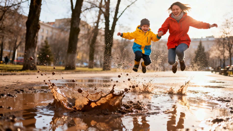 1 апреля: как День прыжков в грязные лужи стал семейной традицией