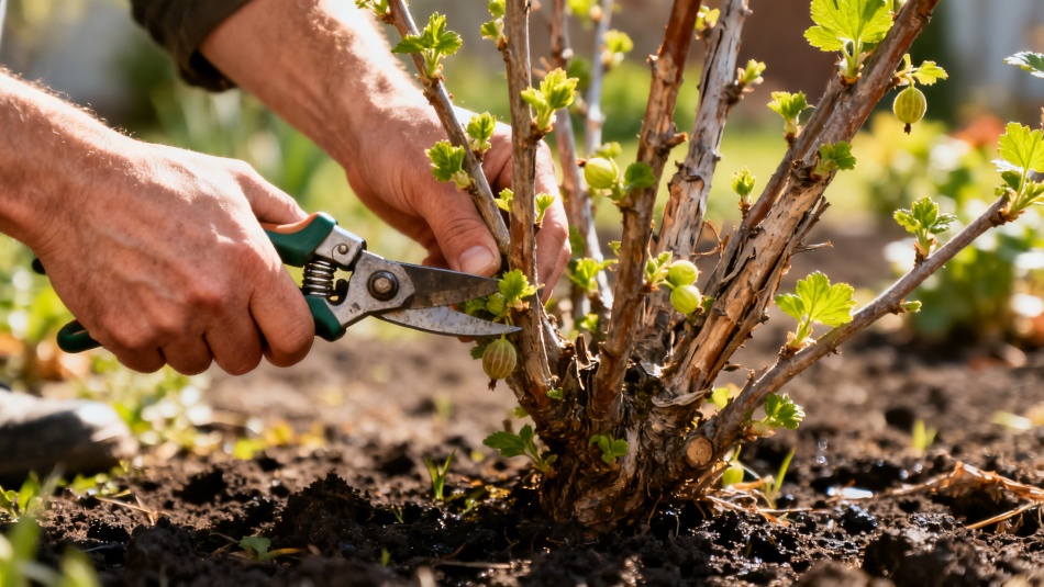 Весенняя обрезка крыжовника: как повысить урожайность кустов