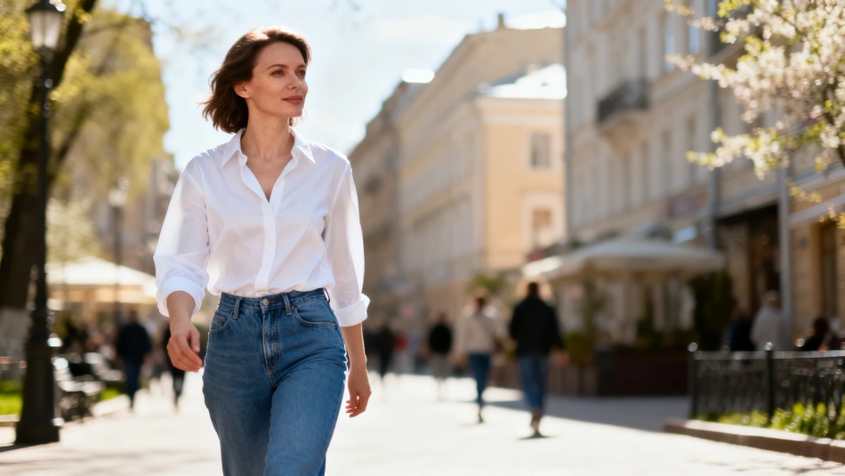 Джинсы и белый верх: городской стиль, который меняет правила весны и лета 2026