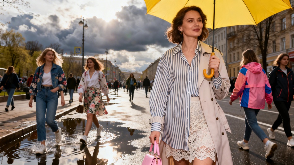 10 стильных образов для апреля 2026: как одеться между зимой и летом