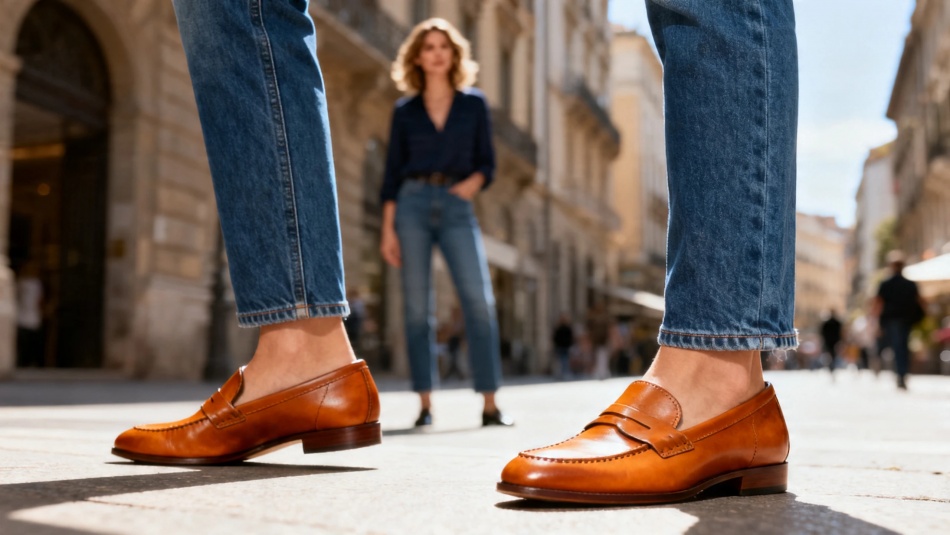 Коньячные туфли снова в моде: как джинсы становятся элегантнее