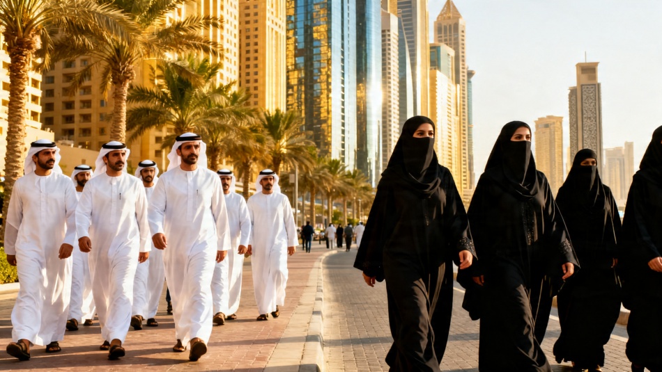 Почему мужчины в ОАЭ выбирают белое, а женщины - только черное