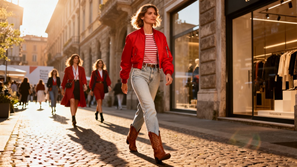 Миланские улицы диктуют новый тренд: светлые джинсы и ботинки весной 2026