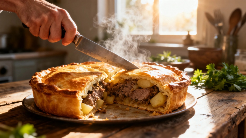 Быстрый пирог с мясом и картошкой: рецепт без яиц и дрожжей