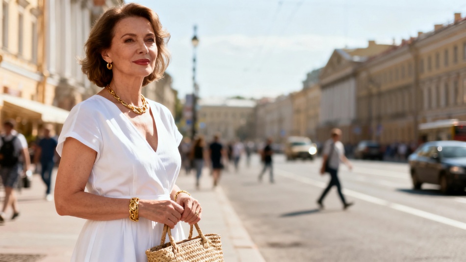 Белое платье после 50: как выбрать стиль, который не старит и не выглядит скучно