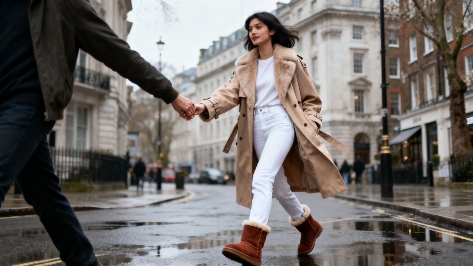 Дуа Липа вывела Ugg-ботинки и белые джинсы на новый уровень весеннего стиля в Лондоне