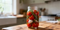 Маринованные помидоры с чесноком и зеленью: быстрый рецепт для ужина