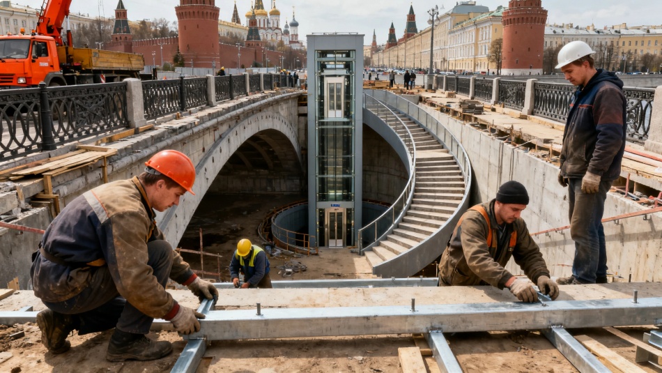 На Патриаршем мосту построят новый спуск к Якиманской набережной