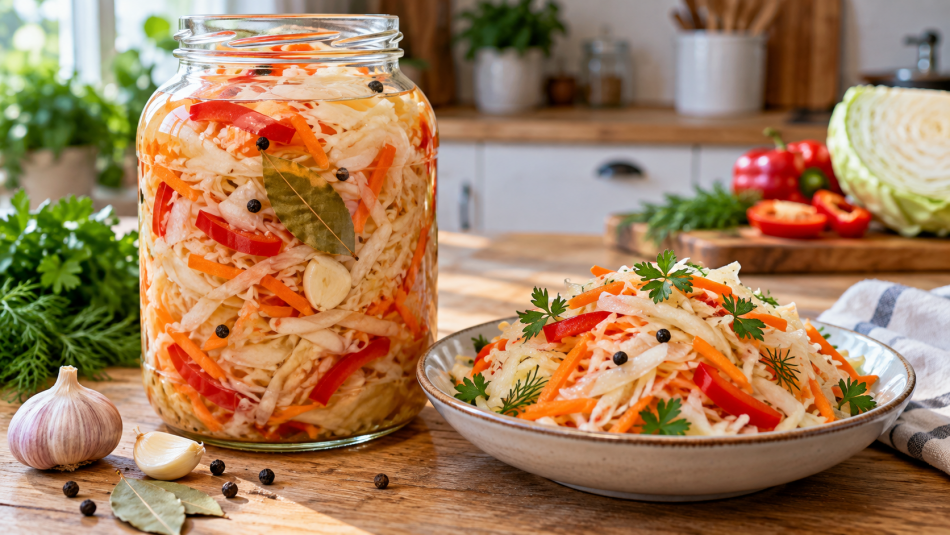 Маринованная капуста за сутки сохраняет хруст и яркий вкус