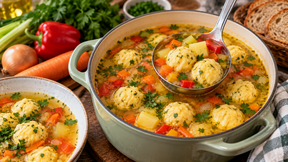 Когда борщ и лапша приелись: суп с сырными шариками и овощами — просто и сытно