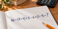 96 ÷ (8 + 4) × 5 − 6 × (3 − 9) = ? Сложный пример из школы, на котором ошибаются даже взрослые