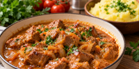 Овощной слой помогает сохранить сочность мяса в духовке