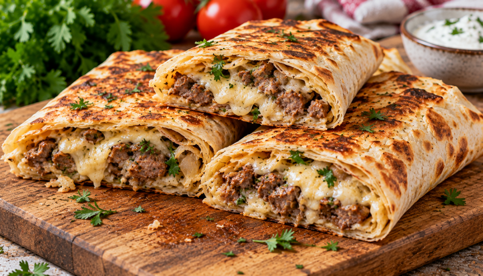 Больше не делаю обычные бутерброды: заворачиваю мясо и сыр в лаваш и обжариваю до корочки
